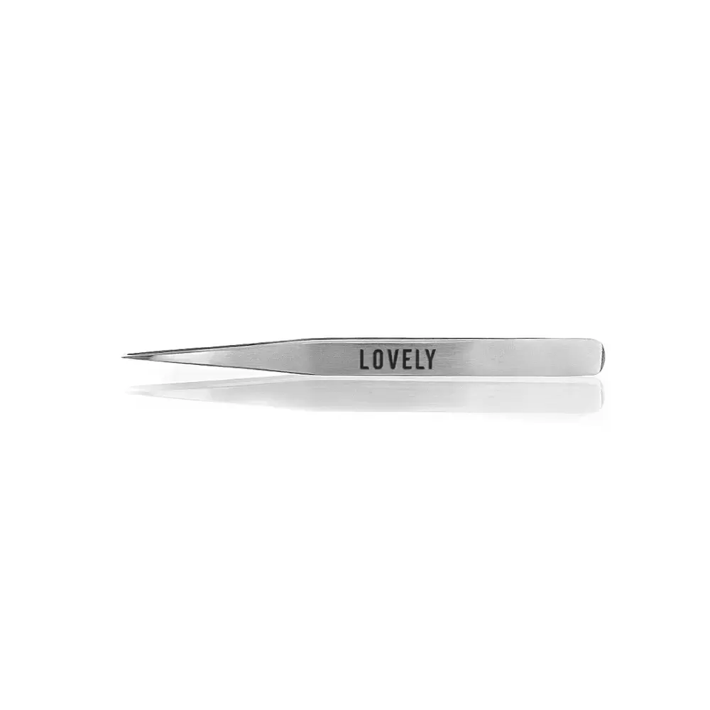 Пинцет для наращивания ресниц Lovely, Прямой, Мягкий