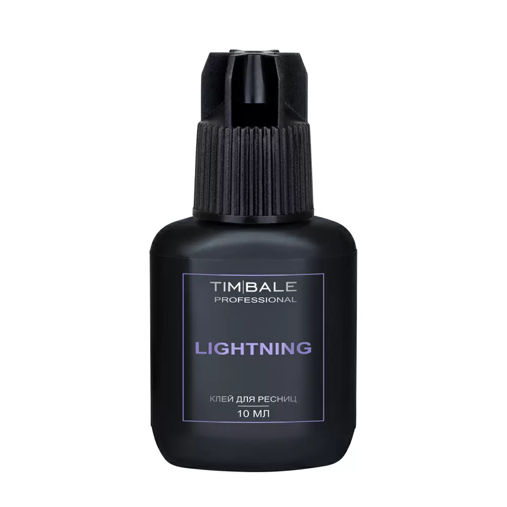 Клей TimBale Lightning чёрный для наращивания ресниц, 10 мл