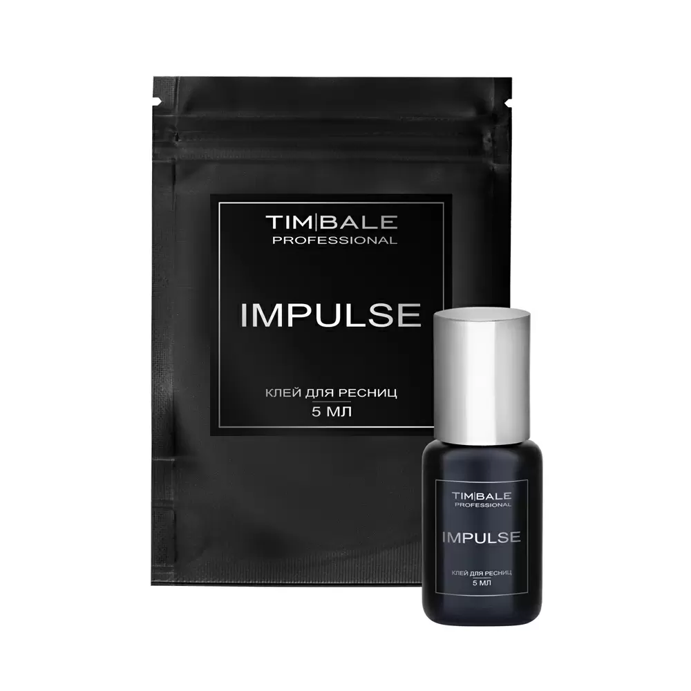 Клей TimBale IMPULSE чёрный для наращивания ресниц, 5 мл