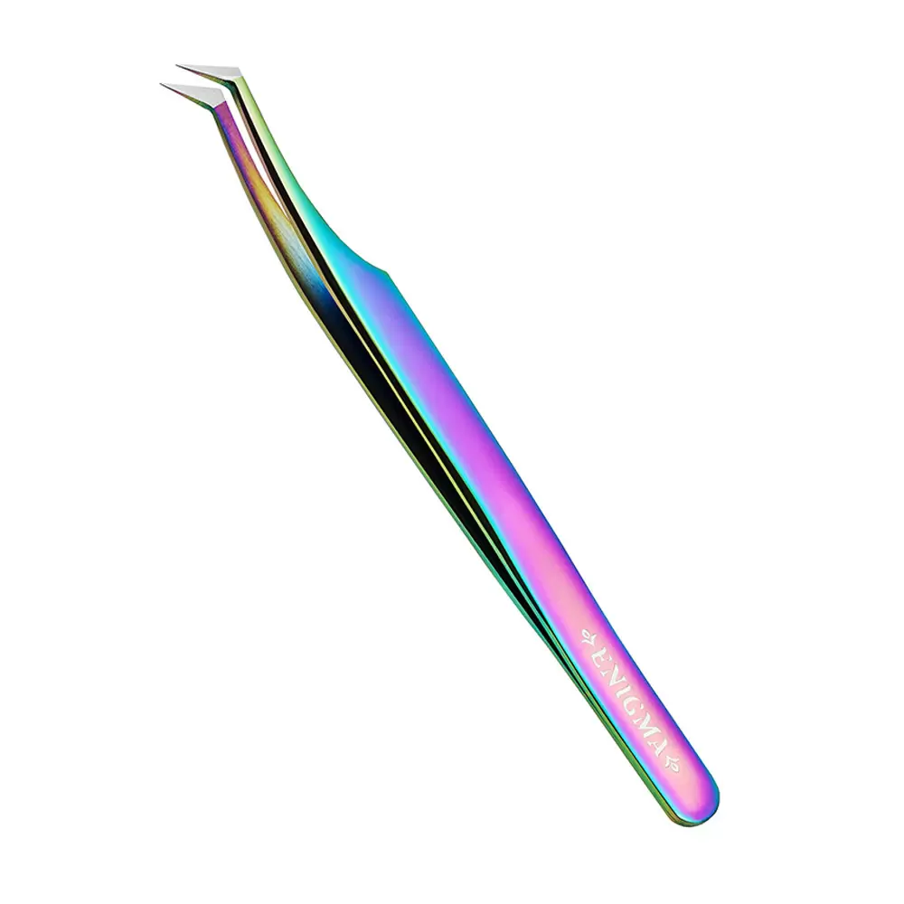 Пинцет Enigma с ручной заточкой extra-sharp, Тип L new, Chameleon