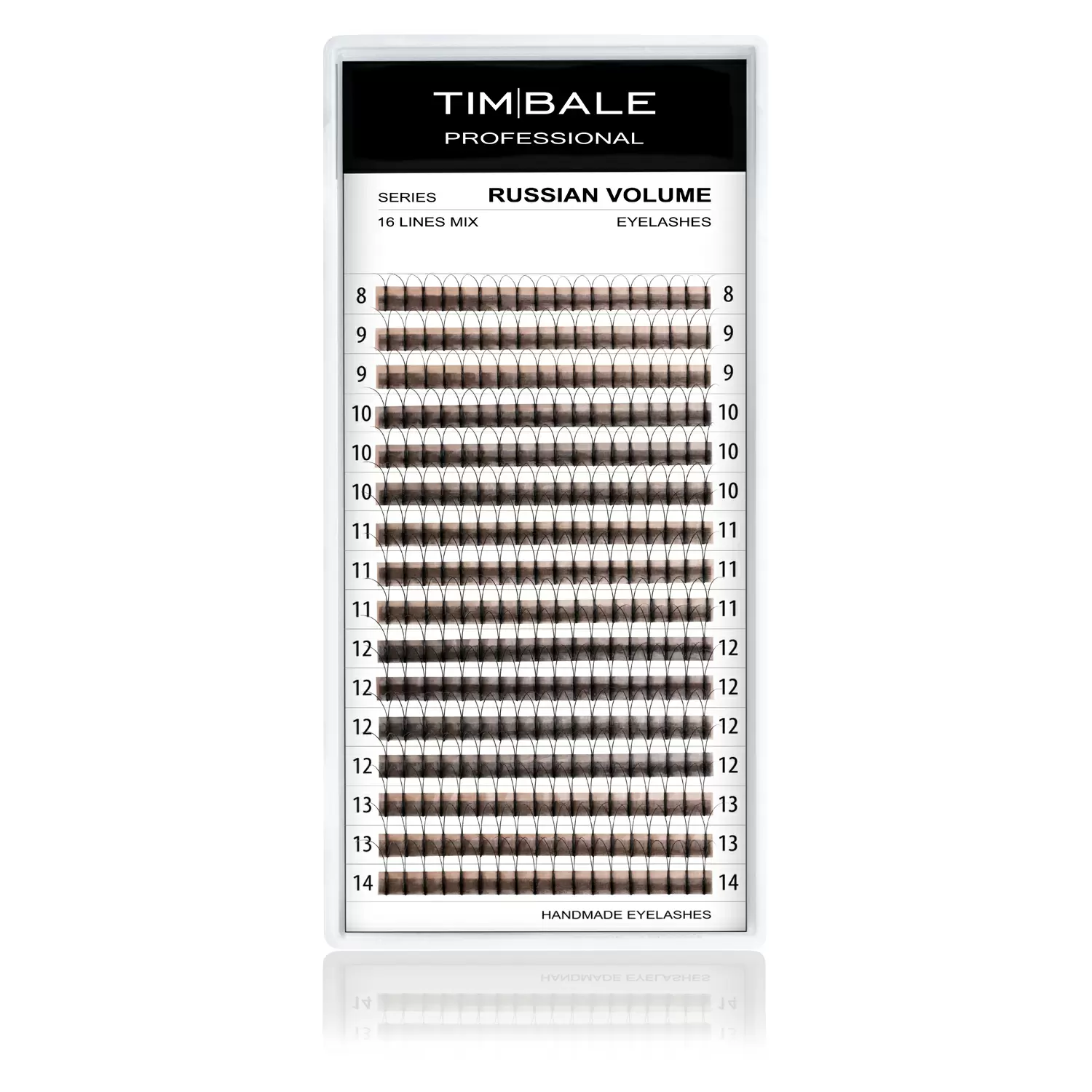Ресницы 2D TimBale Volume, Готовые пучки, Микс 16 линий