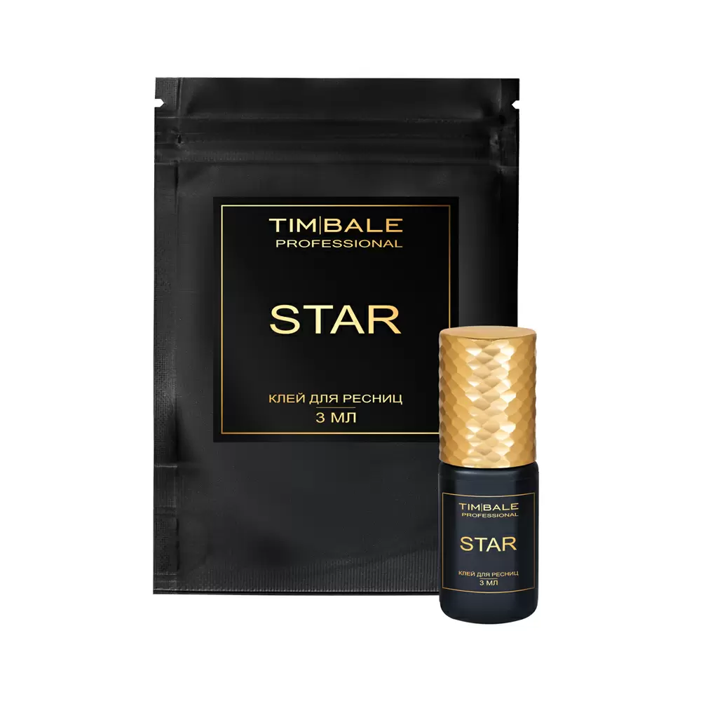 Клей TimBale STAR чёрный для наращивания ресниц, 3 мл