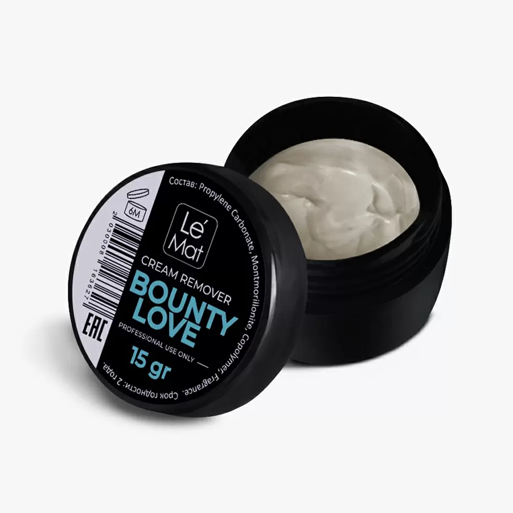 Ремувер кремовый для снятия ресниц Le Maitre Bounty love, 15 г, Кокос
