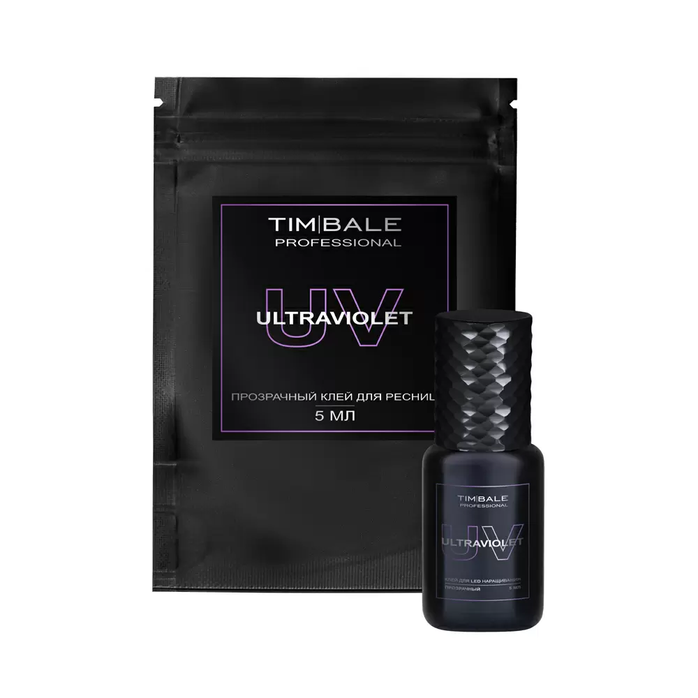 Клей TimBale UV Crystal Ultraviolet ПРОЗРАЧНЫЙ для наращивания ресниц, 5 мл