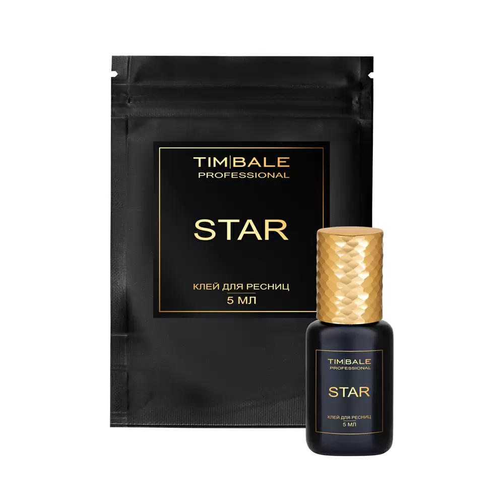 Клей TimBale STAR чёрный для наращивания ресниц, 5 мл