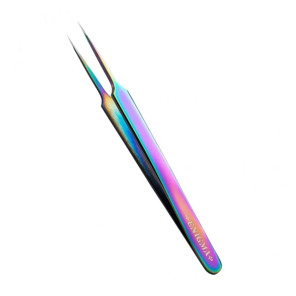 Пинцет Enigma с ручной заточкой extra-sharp, Прямой, Тип A, Chameleon