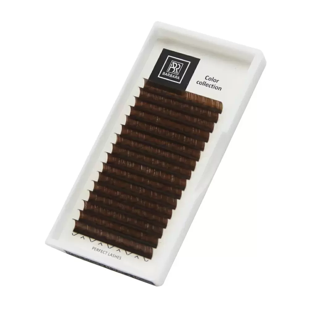 Ресницы коричневые BARBARA, 16 линий