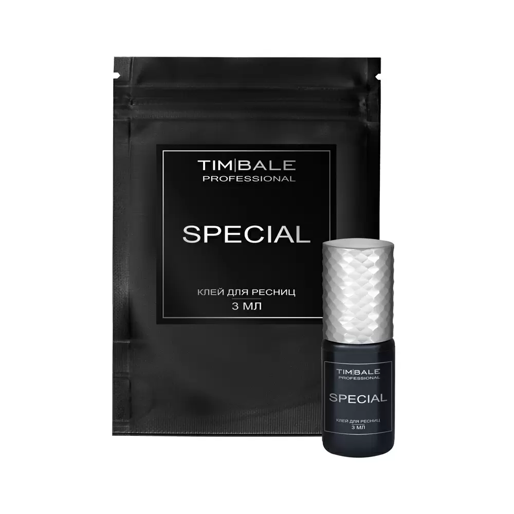 Клей TimBale SPECIAL чёрный для наращивания ресниц, 3 мл