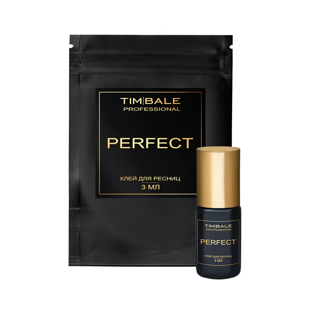 Клей TimBale Perfect чёрный для наращивания ресниц, 3 мл