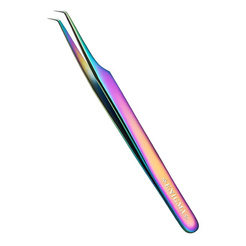 Пинцет Enigma с ручной заточкой extra-sharp, Тип Мини-L new, 90 градусов, Chameleon