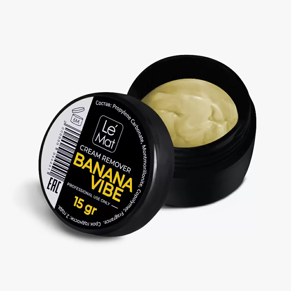 Ремувер кремовый для снятия ресниц Le Maitre Banana vibe, 15 г, Банан