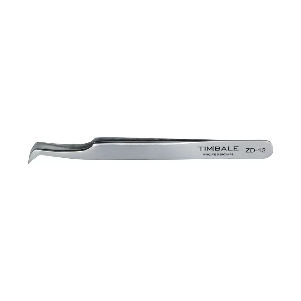 Пинцет для наращивания ресниц TimBale ZD-12