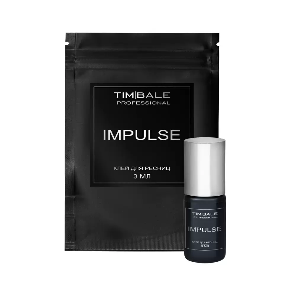 Клей TimBale IMPULSE чёрный для наращивания ресниц, 3 мл