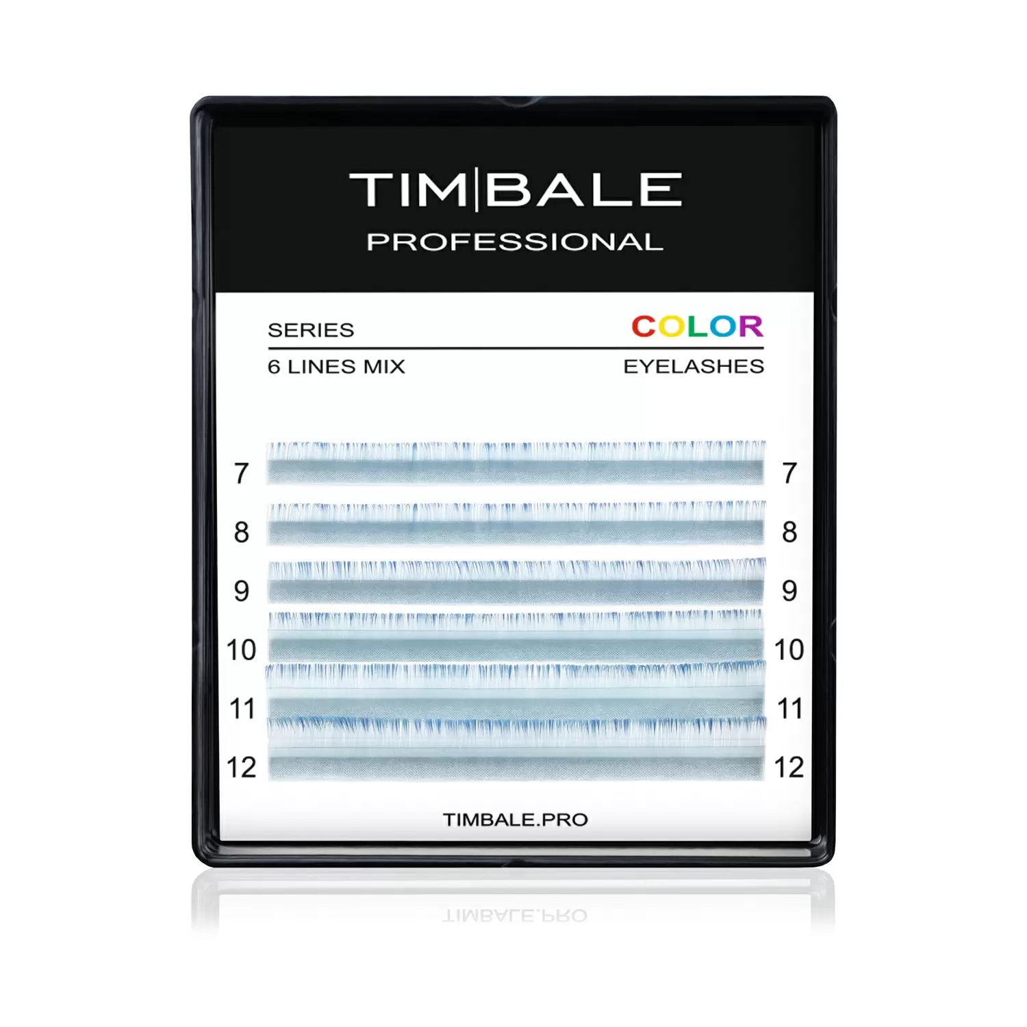 Ресницы двухцветные TimBale Emerald-Blue, Изумрудно-синие, Микс 6 линий