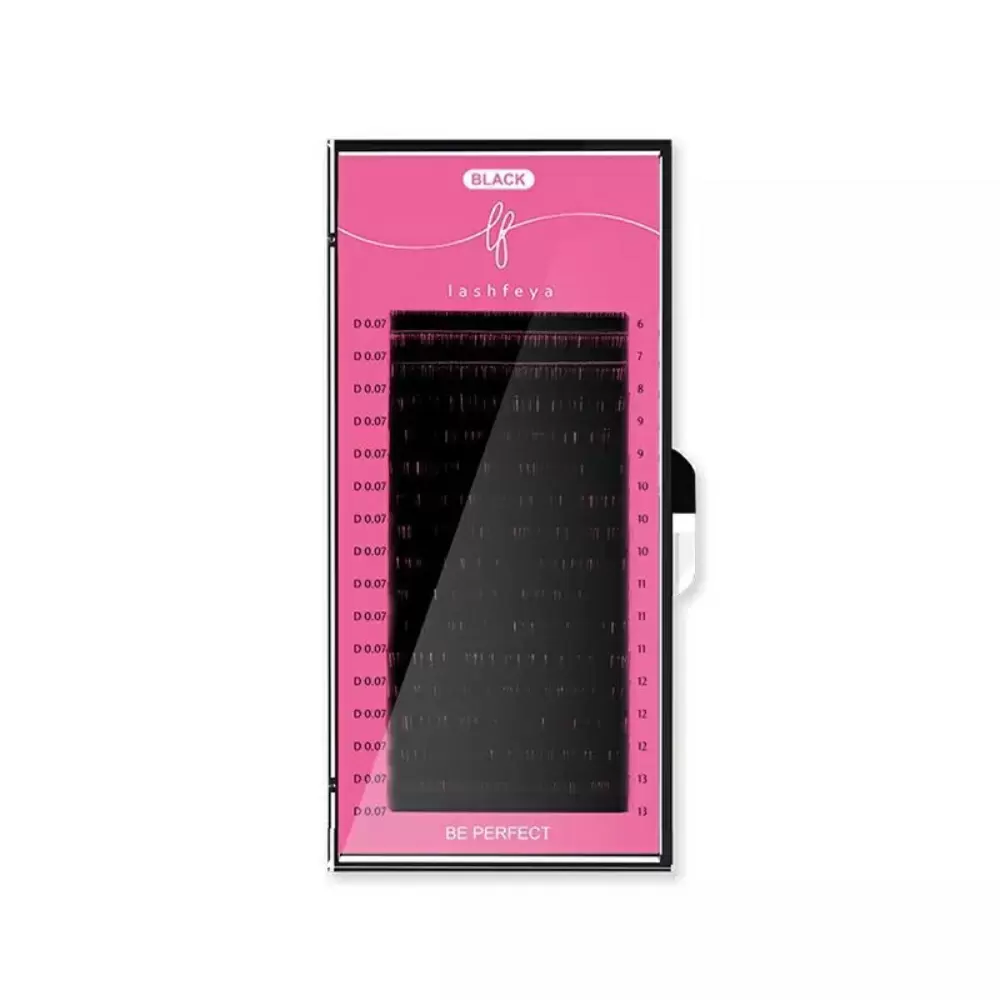Ресницы чёрные lashfeya Black, Микс 16 линий