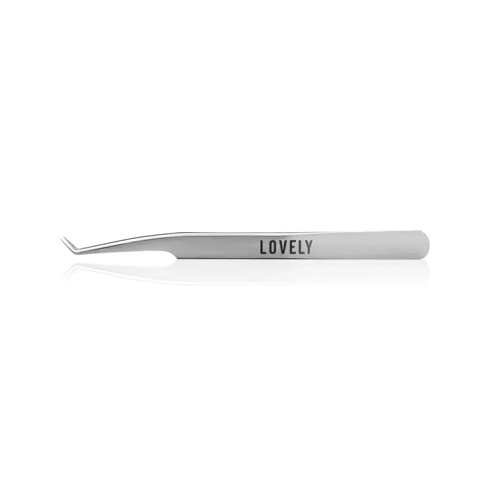 Пинцет для наращивания ресниц Lovely, Тип L, 7 мм, Жёсткий