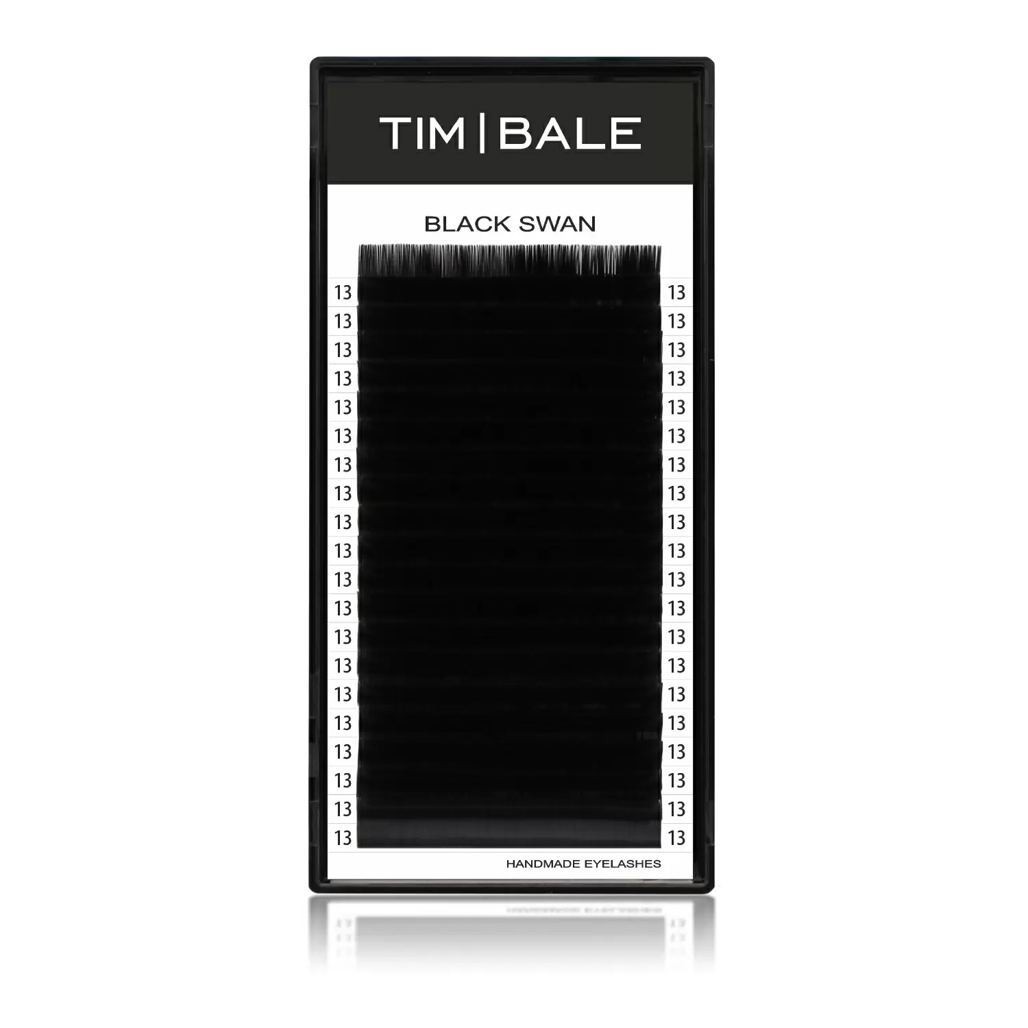 Ресницы чёрные TimBale Black Swan, 20 линий, D+ 0.07 15 мм, УЦЕНКА