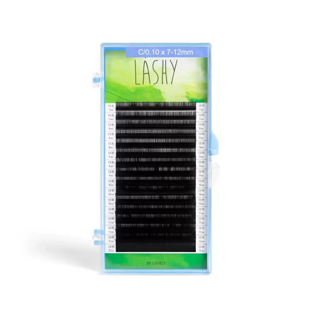 Ресницы чёрные LASHY GREEN, Микс 16 линий