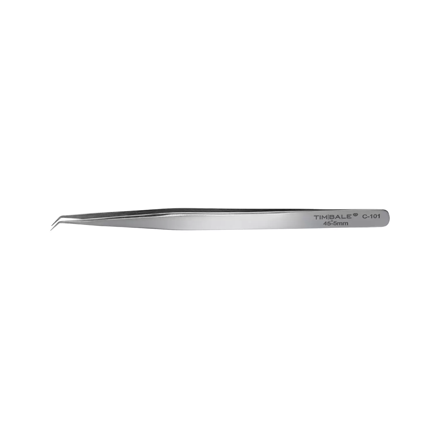 Пинцет для наращивания ресниц TimBale Diamond C-101, 5 мм, 45 градусов