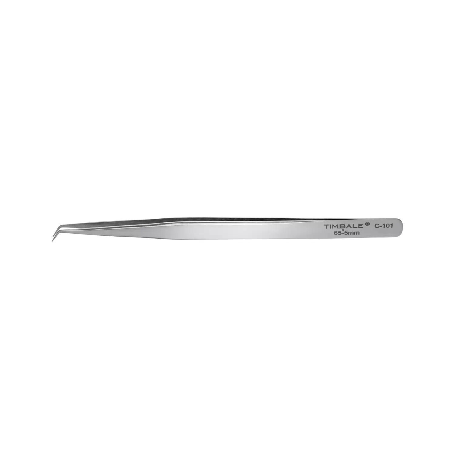 Пинцет для наращивания ресниц TimBale Diamond C-101, 5 мм, 65 градусов