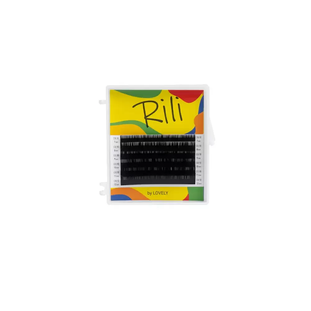 Ресницы чёрные Rili, Микс 6 линий