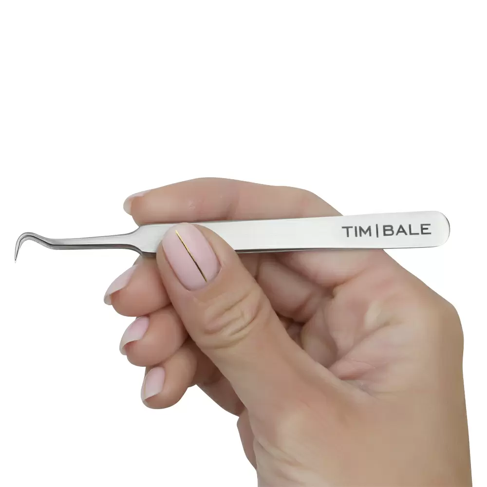 Пинцет для наращивания ресниц TimBale ZD-25