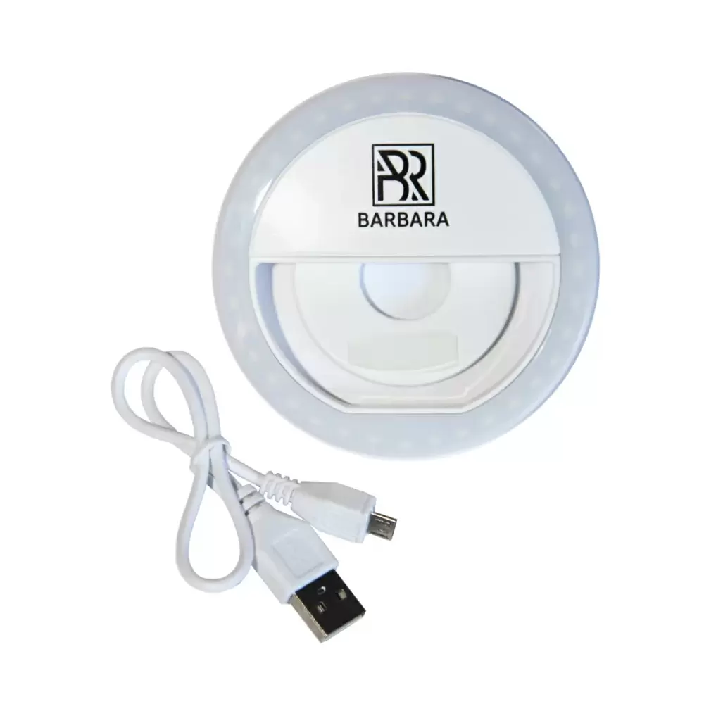 Лампа LED круглая BARBARA FLASH LIGHT для смартфона и планшета, Белая