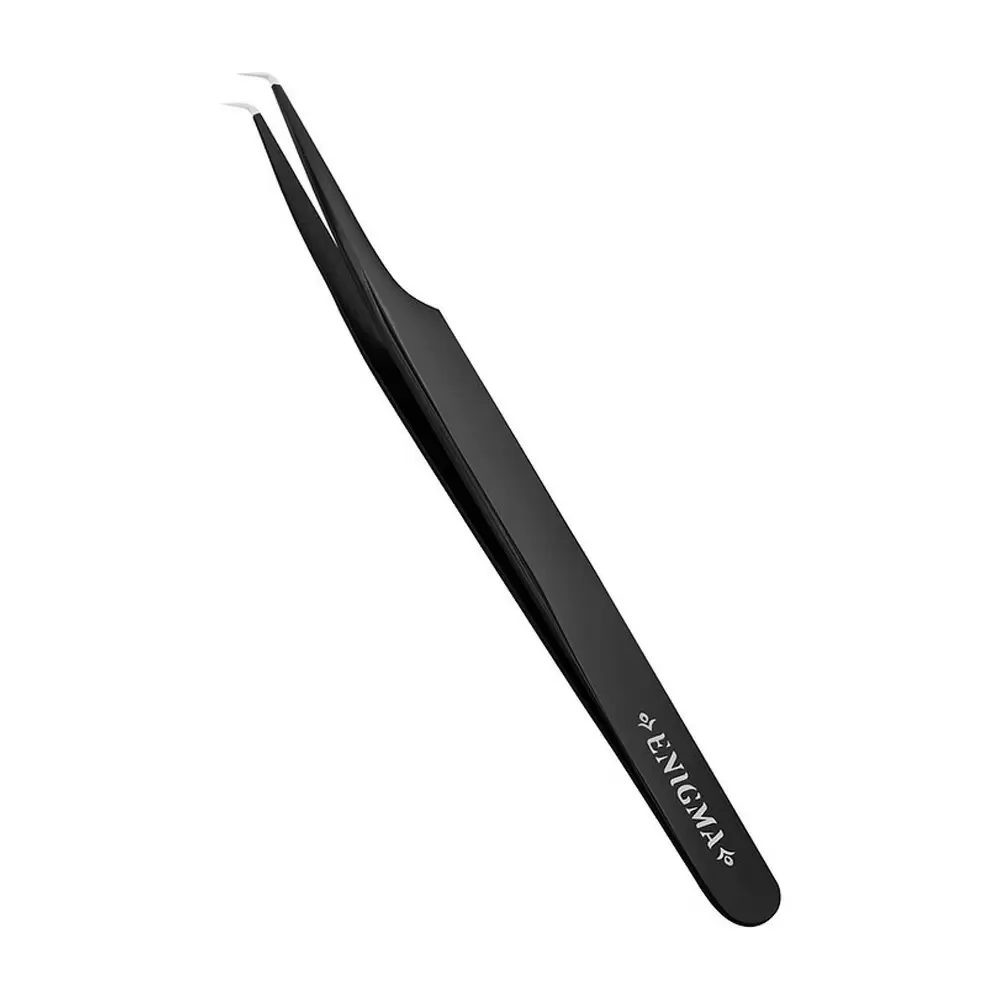 Пинцет с ручной заточкой extra-sharp Enigma, Тип Мини-L, 90 градусов, Black