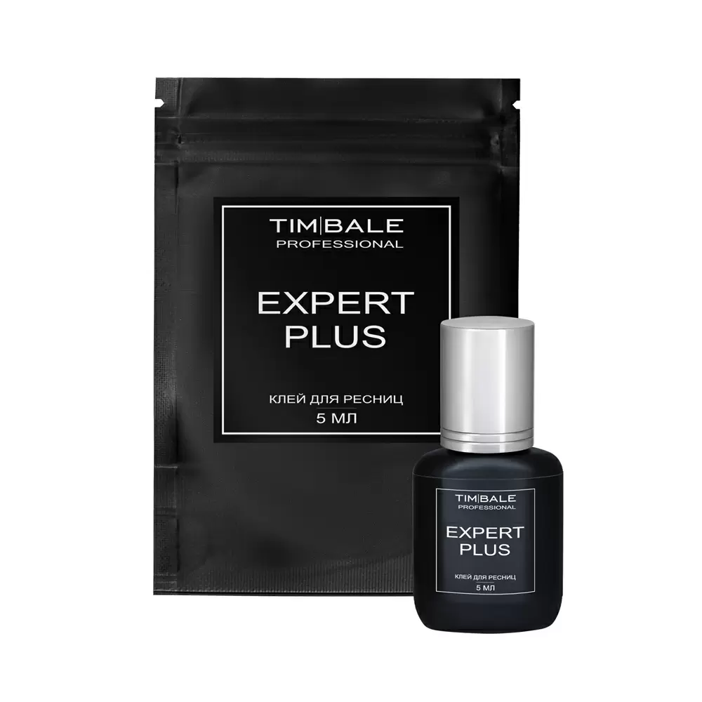 Клей TimBale EXPERT PLUS чёрный для наращивания ресниц, 5 мл