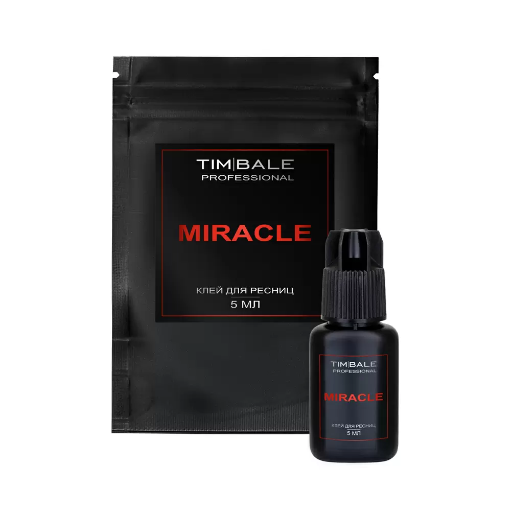 Клей TimBale Miracle чёрный для наращивания ресниц, 5 мл