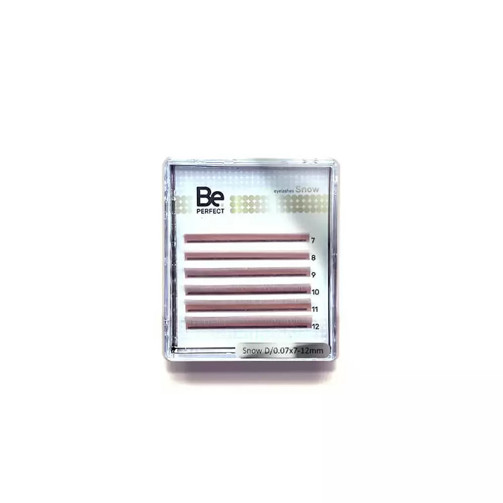 Ресницы цветные Be Perfect Snow, Белые, Микс 6 линий