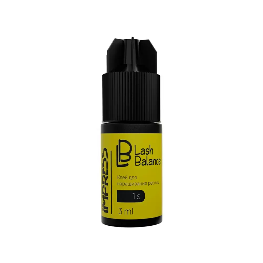 Клей Lash Balance IMPRESS чёрный для наращивания ресниц, 3 мл