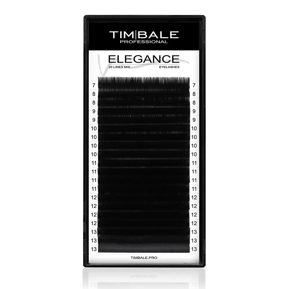 Ресницы чёрные TimBale Elegance, Микс 20 линий