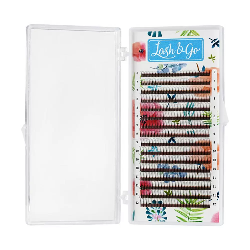 Ресницы 3D Lash&Go, Готовые пучки, Микс 16 линий
