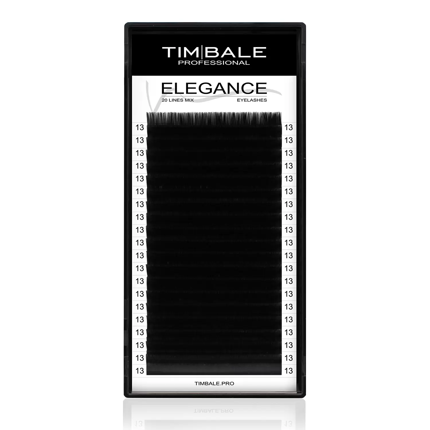 Ресницы чёрные TimBale Elegance, 20 линий