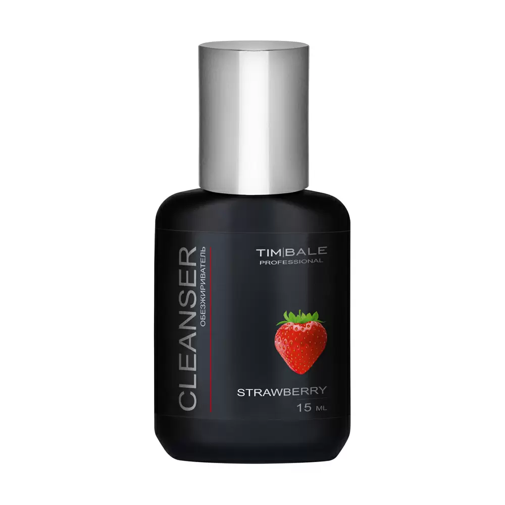 Обезжириватель для ресниц TimBale, 15 мл, Клубника