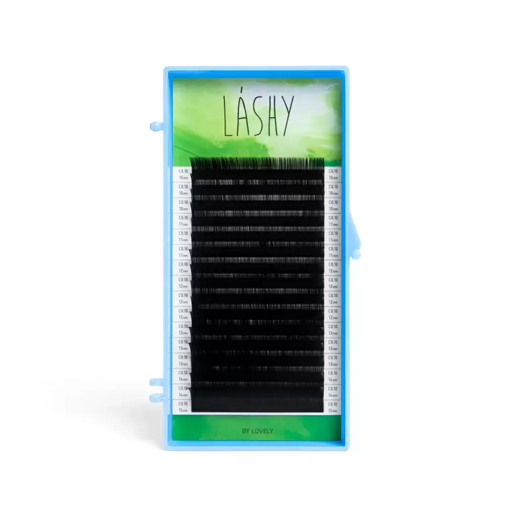 Ресницы чёрные LASHY GREEN, 16 линий