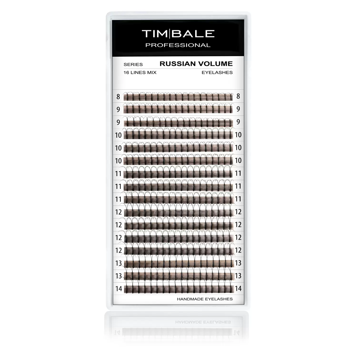 Ресницы 2D TimBale Volume, Готовые пучки, Микс 16 линий