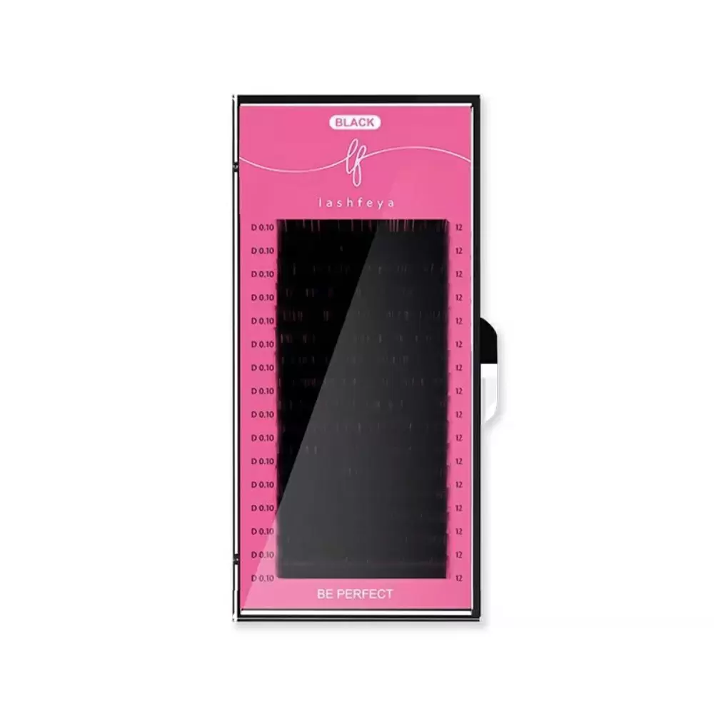 Ресницы чёрные lashfeya Black, 16 линий