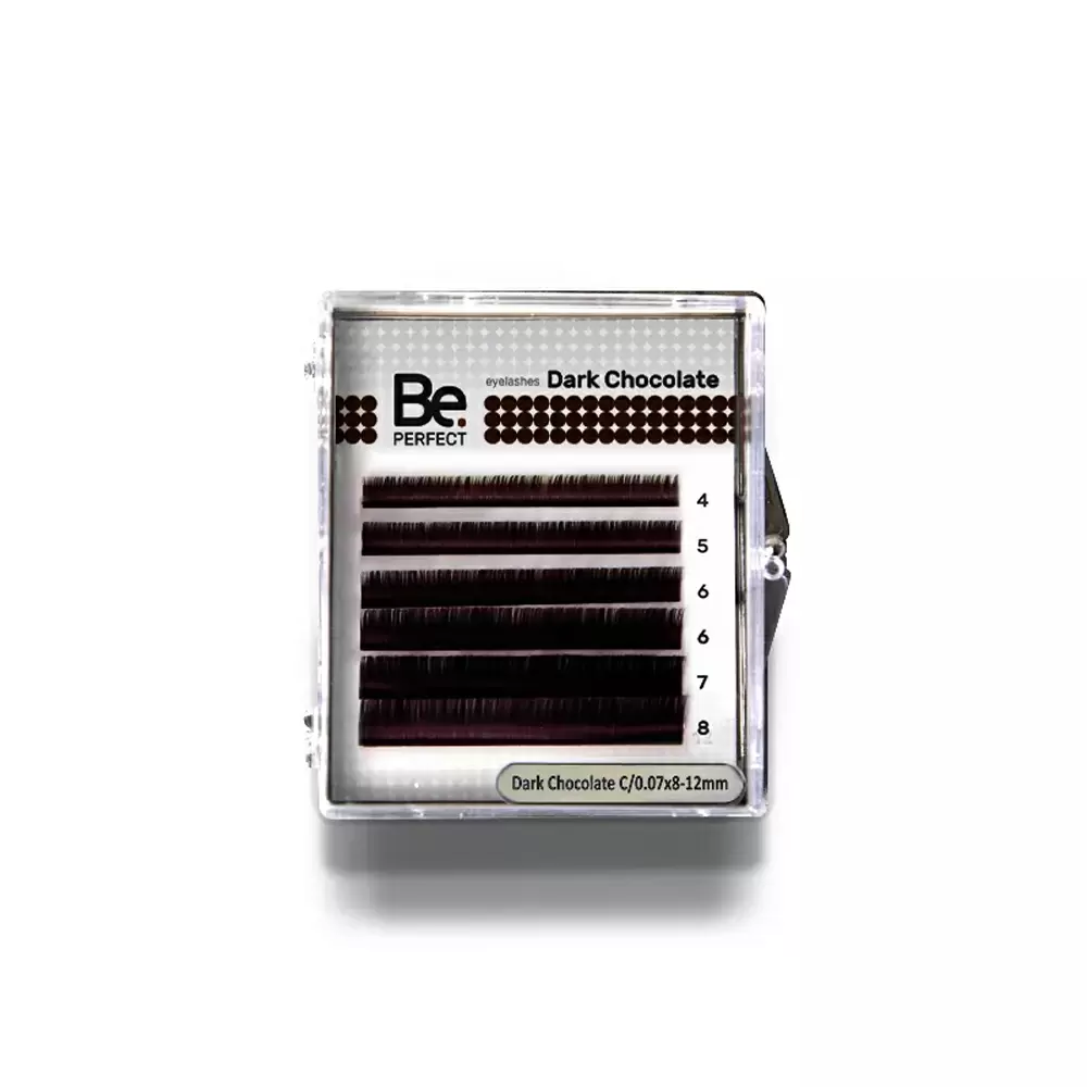 Ресницы коричневые Be Perfect Dark Chocolate, Микс 6 линий