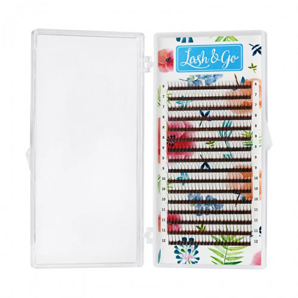 Ресницы 2D Lash&Go, Готовые пучки, Микс 16 линий