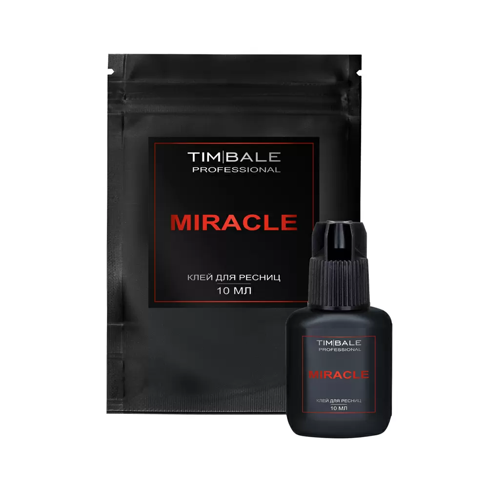 Клей TimBale Miracle чёрный для наращивания ресниц, 10 мл