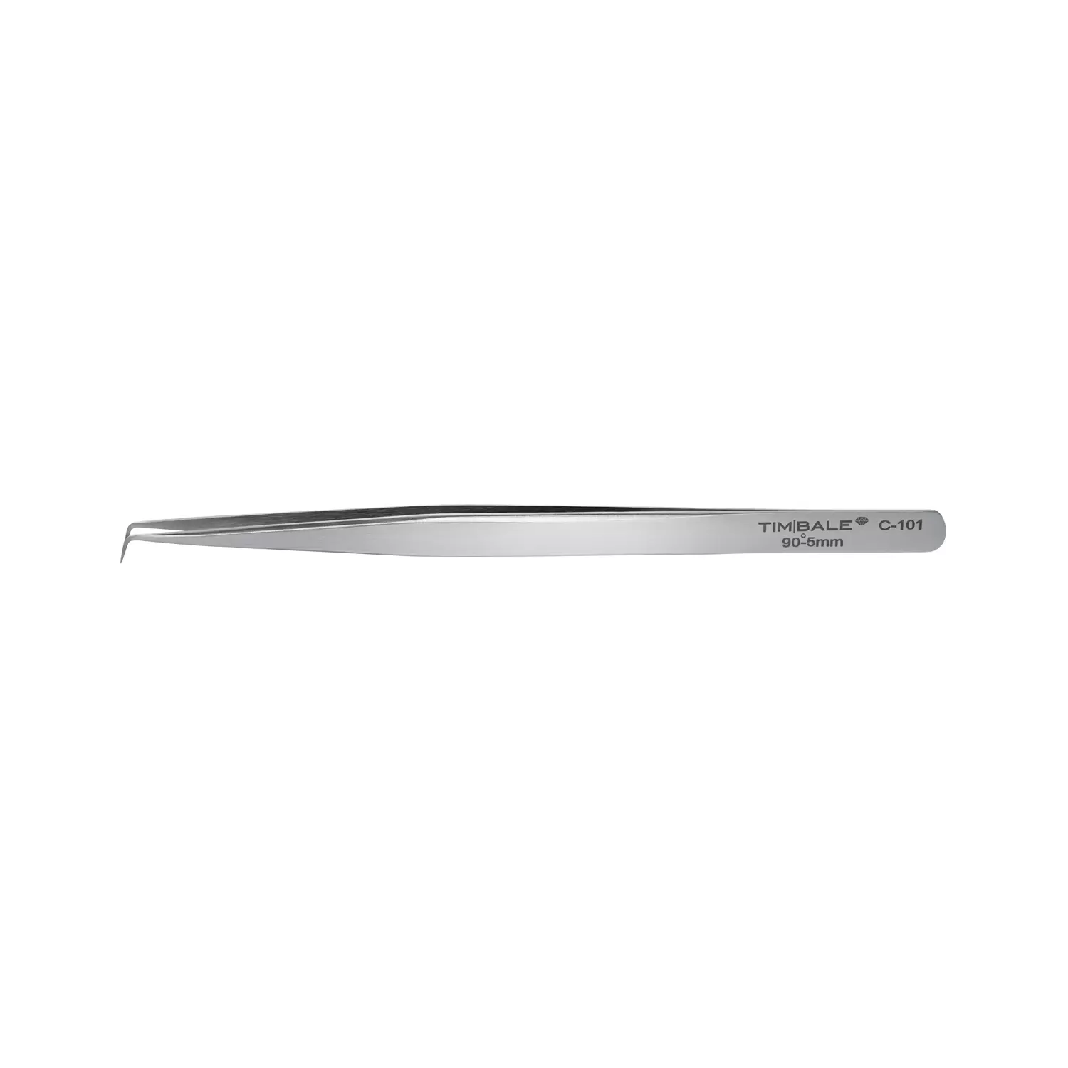 Пинцет для наращивания ресниц TimBale Diamond C-101, 5 мм, 90 градусов