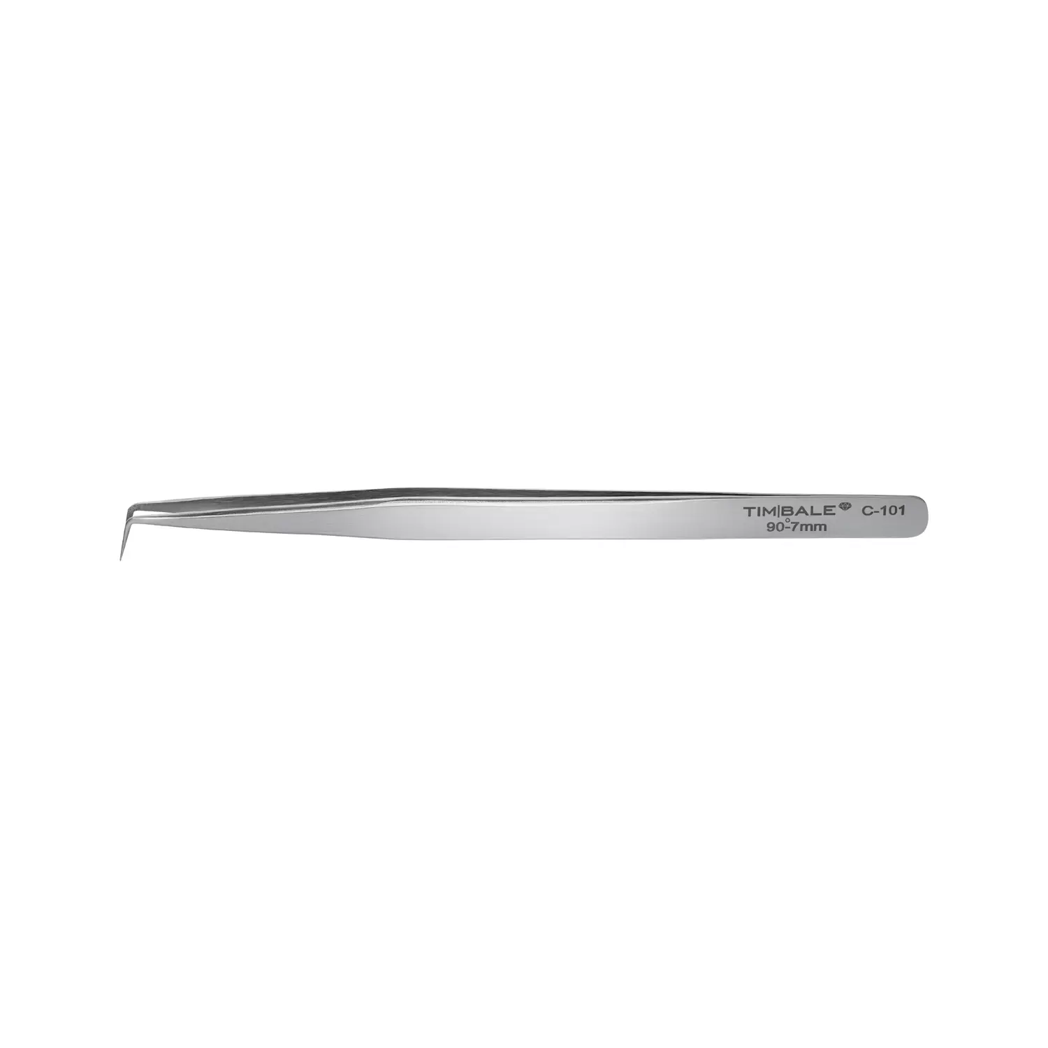 Пинцет для наращивания ресниц TimBale Diamond C-101, 7 мм, 90 градусов