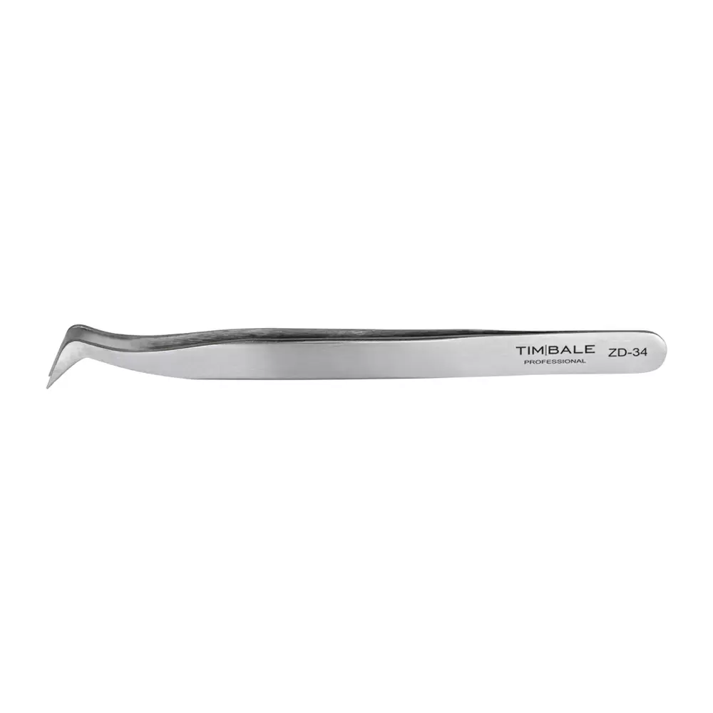 Пинцет для наращивания ресниц TimBale ZD-34
