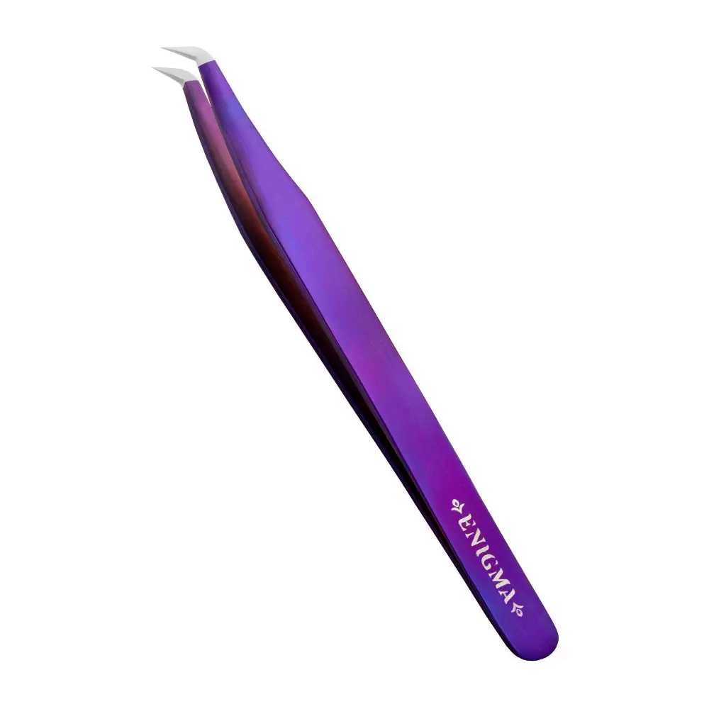 Пинцет Enigma с ручной заточкой extra-sharp, Мини-Volume, Purple metallic