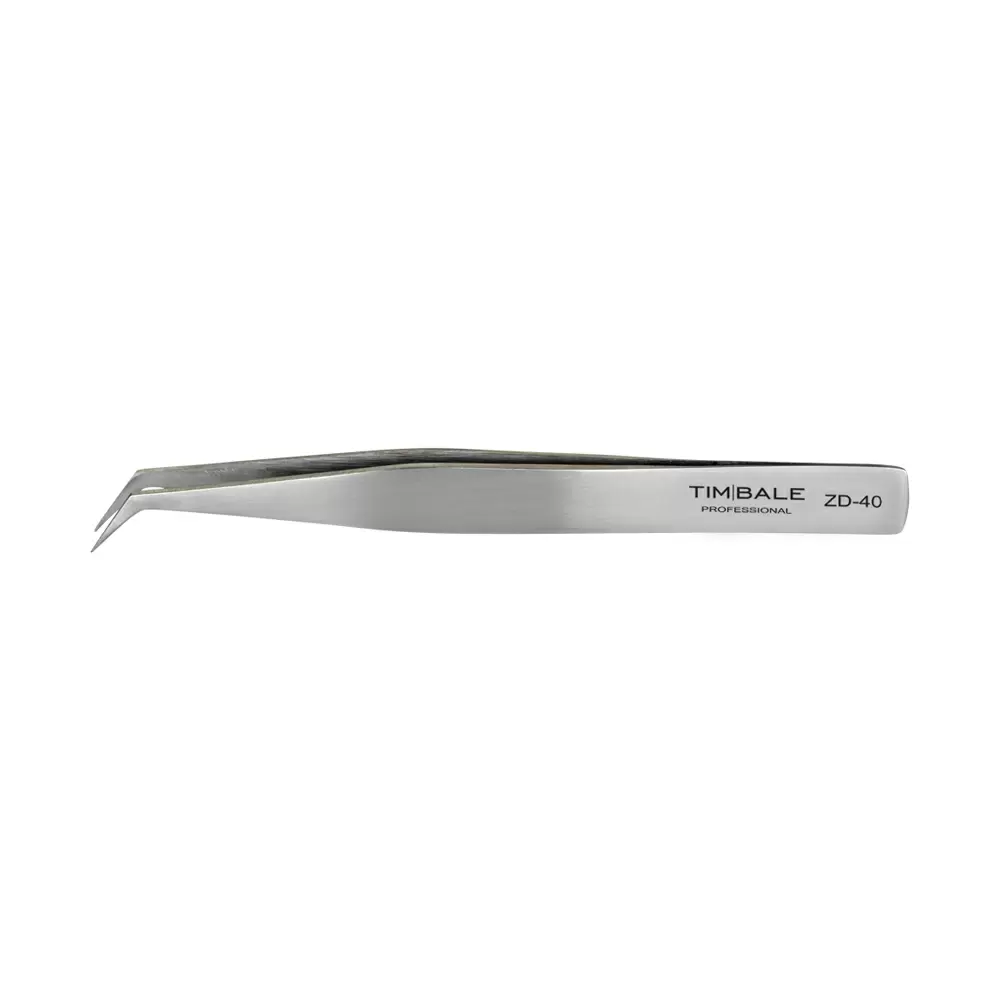 Пинцет для наращивания ресниц TimBale ZD-40
