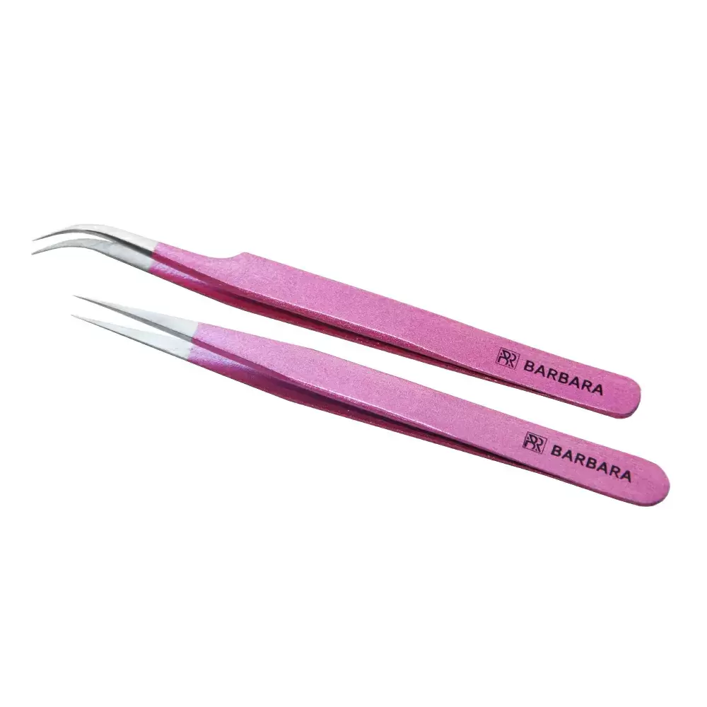 Набор пинцетов BARBARA, Розовый металлик