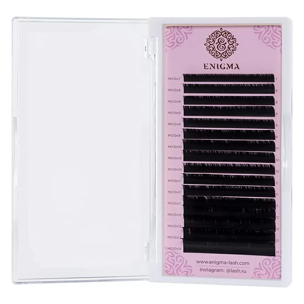 Ресницы чёрные Enigma, Микс 16 линий