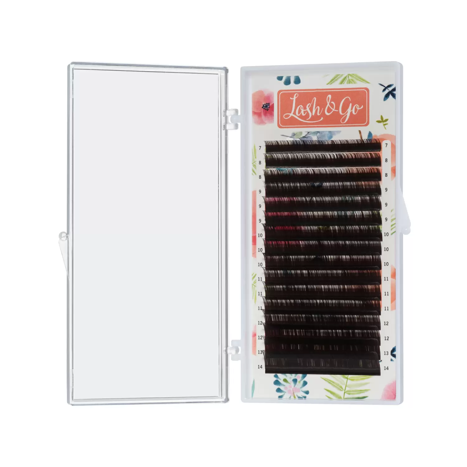 Ресницы коричневые Lash&Go Эспрессо, Микс 16 линий